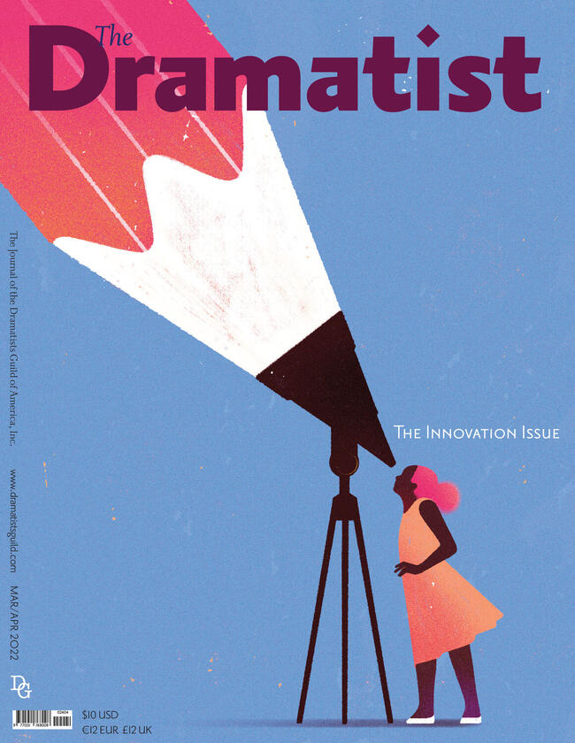 Cover of the March/April 2022 issue of The Dramatist