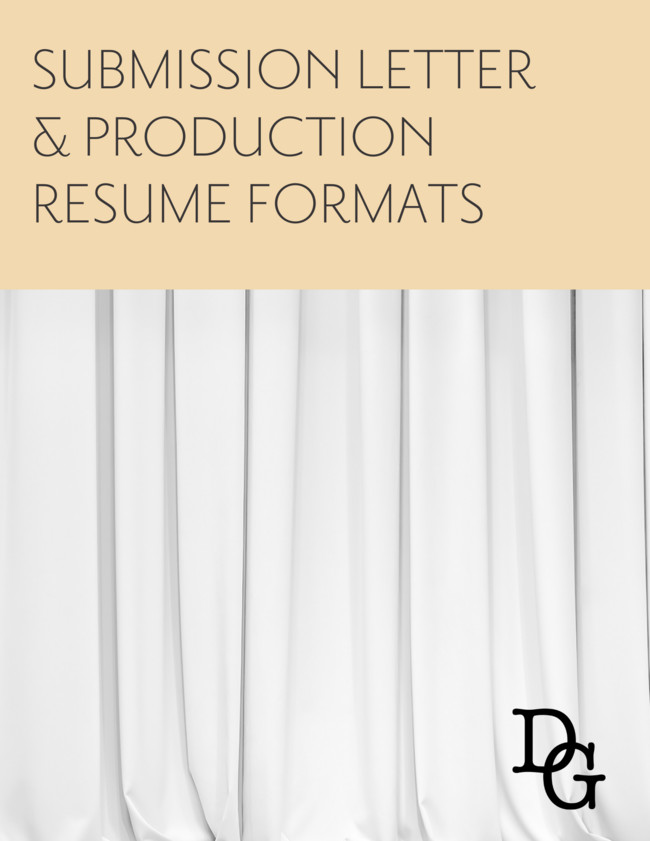 SUBMISSION LETTER & PRODUCTION RESUME FORMATS