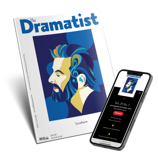 Phone and Print Copy of The Dramatist