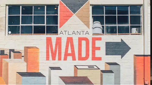 "Atlanta Made" mural on wall